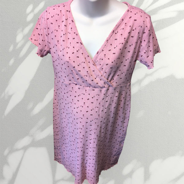Mamalicious Pink Floral Spotted Soft Maternity Nightie - Size Maternity L UK 12-14