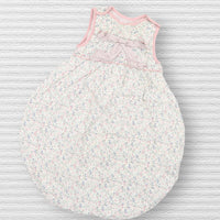 Mamas & Papas Pink White Blue Ditzy Floral Bow 2.5 Tog Sleeping Bag - Girls 0-6m