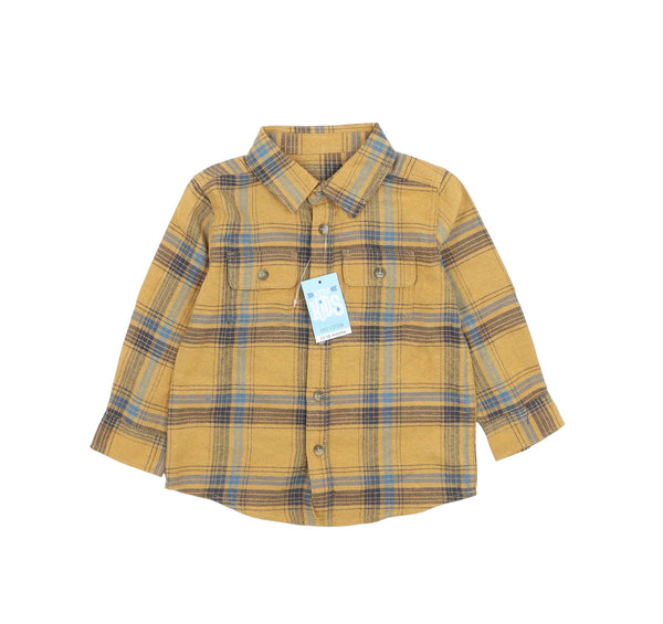 Brand New Matalan Mustard Yellow Checked L/S Shirt - Boys 12-18m – Growth  Spurtz