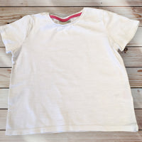Matalan White Plain Everyday Wear T-Shirt - Girls 7yrs