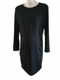Fancyqube Black L/S Stretch Bodycon Dress - Size Maternity M UK 12-14