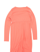 Topshop Maternity Orange/Coral L/S Stretch Midi Dress - Size Maternity UK 12