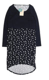 Brand New Mamalicious Arianna Navy Organic Cotton Nursing Dress - Size Maternity M UK 10-12