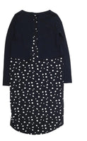 Brand New Mamalicious Arianna Navy Organic Cotton Nursing Dress - Size Maternity M UK 10-12