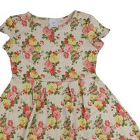 Asos Maternity Beige Vintage Floral S/S Skater Dress - Size Maternity UK 10