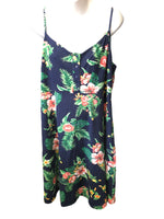 DP Maternity Navy Floral Print Strappy Summer Sun Dress - Size Maternity UK 20