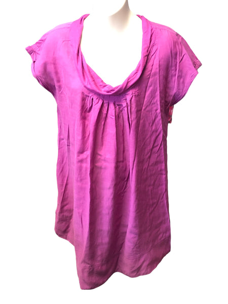 M&S Maternity Magenta Pink Viscose/Cotton Tunic Dress - Size Maternity UK 10