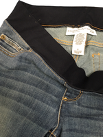 Liz Lange Maternity Mid Blue Bootcut Denim Under Bump Jeans - Size Maternity UK 10