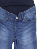 Peacocks Maternity Mid Blue Wash Cropped Over Bump Jeans - Size Maternity UK 8