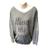 New Look Maternity Grey Soft Knit Live The Dream Soft Knit Sweater - Size Maternity UK 12