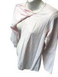 Esmara Light Pink 100% Cotton L/S Maternity & Nursing Top - Size Maternity UK 14-16