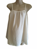 Brand New Boohoo Maternity White Woven Linen Swing Cami Top - Size Maternity UK 8