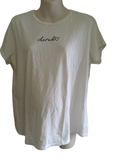 Asos White T-Shirt with Black Cherub Motif - Size Maternity UK 14
