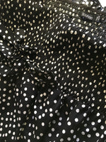 Boohoo Maternity Shirred Black Polka Dot Flute Sleeve Smock Top - Size Maternity UK 14