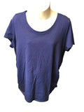 Blooming Marvellous Navy Blue Scoop Neck Stretch S/S Top - Size Maternity XL UK 20