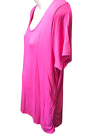 Blooming Marvellous Pink Scoop Neck Stretch S/S Top - Size Maternity XL UK 20