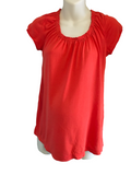 Liz Lange Maternity Bright Orange S/S Top - Size Maternity M UK 12-14