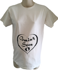 Fruit of the Loom White Coming Soon T-Shirt - Size Maternity M UK 12-14