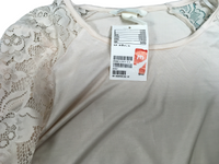 Brand New H&M Mama Champagne L/S Lace Sleeve Top - Size Maternity S UK 8-10