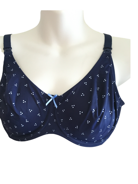 Anita Women's Underwired Bra Bobette 5291 - Maritim Blue, 34E, Floral Lace, Firm Support