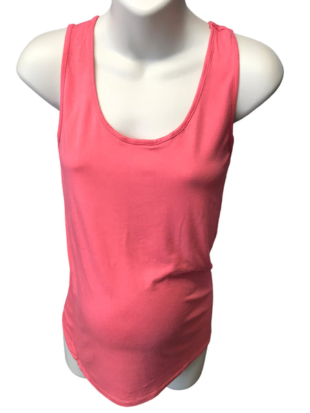 Asos Maternity Coral Pink Stretch Vest Top - Size Maternity UK 10