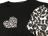 Boohoo Maternity Black Leopard Print Shortie Pyjamas - Size Maternity UK 14