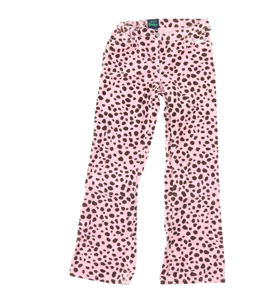 Mini Boden Pink/Brown Cow Print Velvet Girls Trousers - Girls 11-12yrs