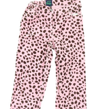 Mini Boden Pink/Brown Cow Print Velvet Girls Trousers - Girls 11-12yrs