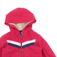 Mini Boden Red/White/Blue Thick Zip Up Hoodie Jumper - Unisex 3-4yrs