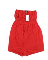 Brand New New Look Maternity Red Sleeveless Bandeau Playsuit - Size Maternity S UK 8-10