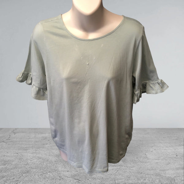 New Look Maternity Pale Green Boxy S/S Top - Size Maternity UK 12