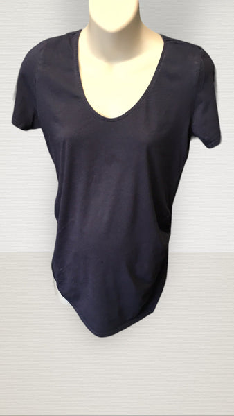 New Look Maternity Plain Navy Soft Scoop Neck T-Shirt - Size Maternity UK 12