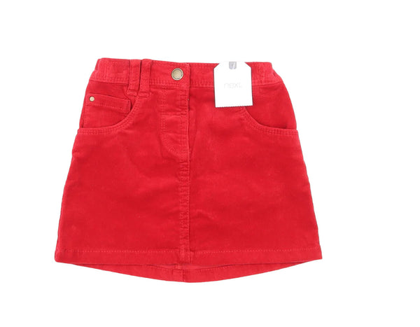 Brand New Next Red Needlecord Skirt - Girls 18-24m