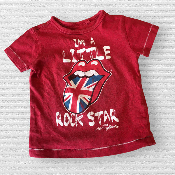 Next Rolling Stones Little Rock Star Red Tee Shirt - Unisex 6-9m