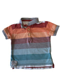 Next Orange/Blue Striped S/S Polo Shirt - Boys 12-18m
