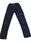 Petit Bateau Dark Indigo Blue Girls Slim Leg Jeans - Girls 8yrs