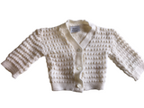 Bebe Bonito Ivory Acrylic Cardigan - Girls 3-6m