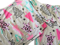 Matalan Grey Funky Tree Print L/S Pyjamas - Girls 4yrs