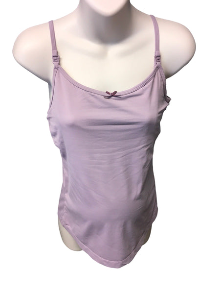 Mamas & Papas Purple Microfibre Nursing Vest Top - Size Maternity UK 6