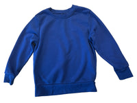 Plain Royal Blue Unisex School Sweatshirt Jumper - Preloved