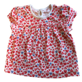 George Red & Blue Hearts Print S/S Top - Girls 3-6m
