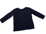 George Navy Blue L/S Plain Top Chest Pocket - Boys 6-9m