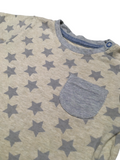 Tu Grey/Blue Star Print T-Shirt - Boys 9-12m