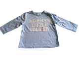 F&F Blue Mummy's Little Soldier L/S Top - Boys 3-6m