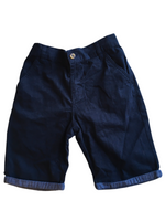 F&F Navy Blue Summer Cotton Chino Shorts with adjustable waist - Boys 13-14yrs