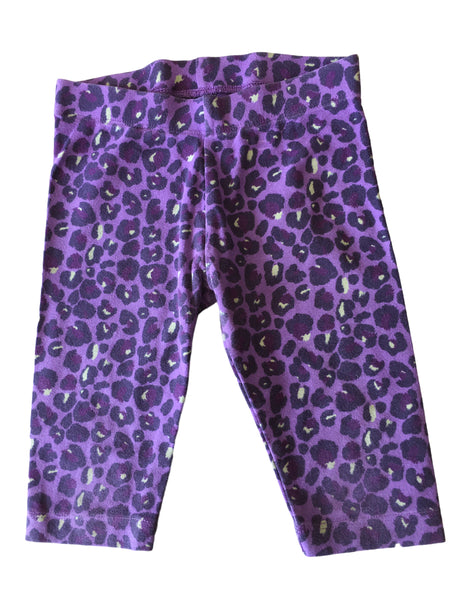 Next Girls Purple Leopard Print Stretch Shorts - Girls 3yrs