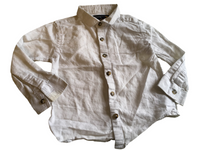 Next White Linen Mix L/S Shirt - Playwear - Boys 18-24m