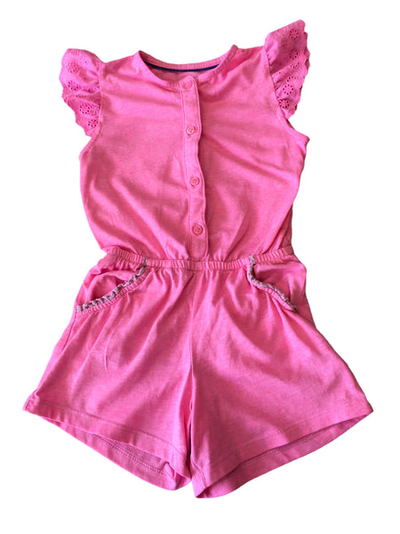 Mothercare Neon Pink Girls Summer Shorts Playsuit - Girls 2-3yrs