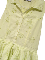 M&S Lemon Sleeveless Broderie Floral Summer Dress - Girls 11-12yrs