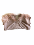 Monsoon Rose Gold Sparkly Bolero Party/Occasion Cardigan with Feather Trim - Girls 3-4yrs